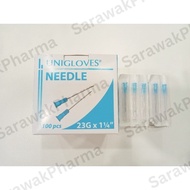 UNIGLOVES Needle 23G X 1 ¼ × 5's Needles