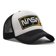 NASA หมวกเบสบอลปักสำหรับผู้ชาย American Airlines ปักหมวกแหลมตาข่ายระบายอากาศปักหมวกกันแดดปีกโค้งสำหร