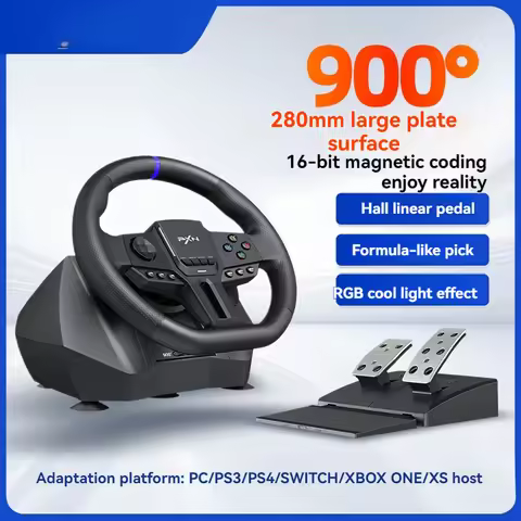 V900 Gen2 Racing Game Steering Wheel 900 Degrees PC Computer Switch PS3/4 Horizon 5XBOX Extreme Raci