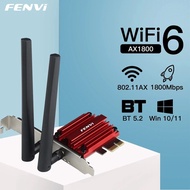 Imdzbp20fwb FENVI WiFi 6 1800Mbps PCI Express ตัวรับสัญญาณ WiFi BT 5.2 Dual Band 802.11AX /Ac MT7921
