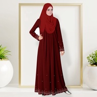 Jubah Turkish Stylish Ankara Abaya Top Plated Dress Baloon Design - Ankara