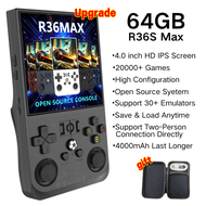 R36 Ultra คอนโซลวิดีโอเกมมือถือ Handheld Game Console 4.0 inch HD IPS 30000+ Games 4000mAh Support w