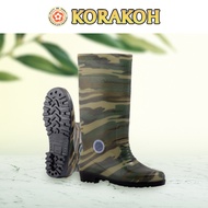 KORAKOH R 7000 Multi-Color Series Unisex High-Cut PVC Rain Boots With Lining / Water Boots / But Get
