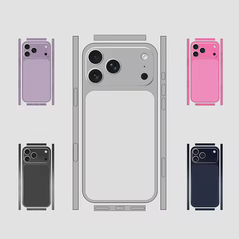 Designer Colors Vinyl Stickers For iPhone 17 Pro Max – Precision Fit Full Wrap Skins IPM020 Series B