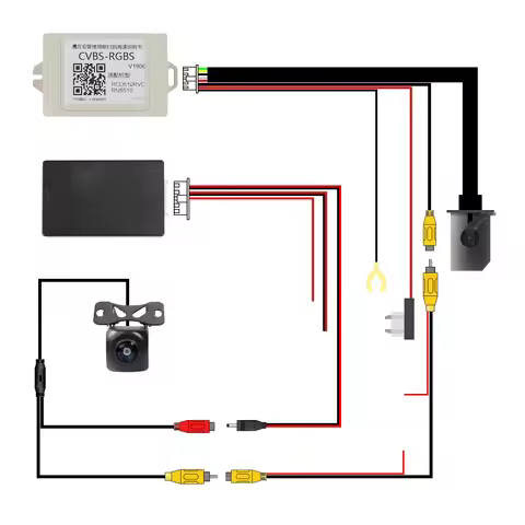 For VW Car Signal Converter Adapter RCD510 RNS510 RNS 510 RNS 315 RCD 510 RGB AV Flip Camera Car Acc