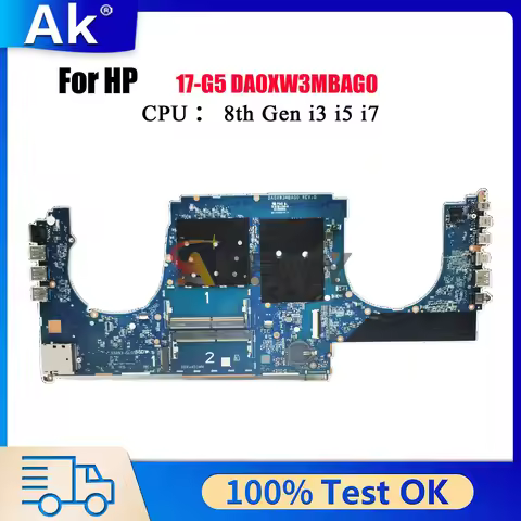 DA0XW3MBAG0 For HP ZBook 17 G5 Laptop Motherboard With i5 i7 CPU DDR4 L28461-001 L28461-601 100% Ful
