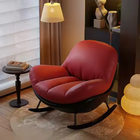 Home Balcony Rocking Chair Balcony Living Room Modern Lazy Single Sofa Modern Lounge Chair Recliner 