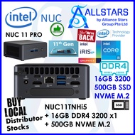 Intel NUC11TNHi5 + 16GB DDR4 3200 RAM + 500GB NVME M.2 SSD + Unactivated Windows 10 Home Mini PC