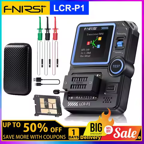 FNIRSI LCR-P1 Multifunction Transistor Capacitor Tester LCR ESR Tester Diode Triode LCR ESR NPN PNP 