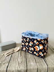 英國製作 手工縫製午餐包便當袋 可愛日本柴犬圖案