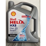 SHELL HELIX HX8 0W-20 FULLY SYNTHETIC 4LITER