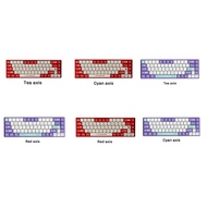 【AMP】- AK680 Gaming Mechanical Keyboard ABS Keycap 68 Keys Wired Keyboard Hot Swap for Pc Laptop