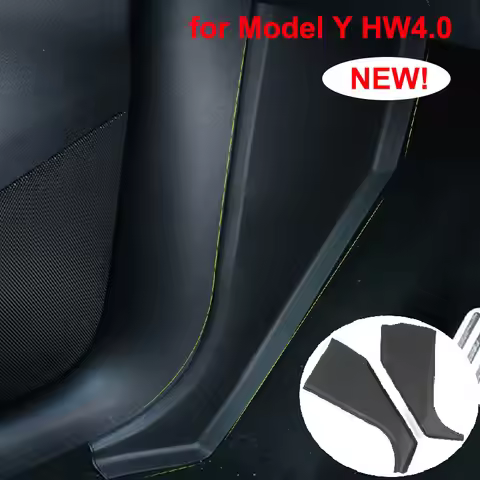 For Tesla Model Y 2024 HW4.0 Front Door Decor Protective Pad Rest Pedal Side Guards Anti Kick Sticke