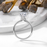 Luxury 1.9 Ct Diamond Zircon Ring  Wedding Diamond Ring for Women Birthday Gift