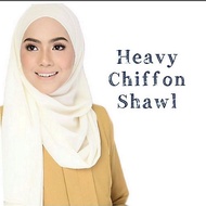 Shawl Heavy Chiffon || SHAWL KEKNIS PLAIN || Factory Price || Pada Harga Terendah