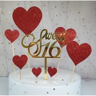 Birthday Cake Topper | Sweet 16 Birthday Cake Decoration | 16th Birthday Party Decoration