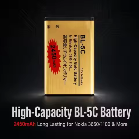 BL-5C 2450mAh Rechargeable Lithium Ion Battery Replacement Battery For Nokia 1100 1110 1112 2600 261