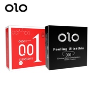 ถุงยางอนามัย ถุงยาง OLO (3ชิ้น/1กล่อง) หนา 0.01 มม แบบหล่อลื่น จัดส่งไว Condom 2021 [ ของแท้!!! นำเข้าต่างประเทศ ]