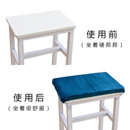 Winter Flannel Thickened Student Stool Cushion Home Square Stool Butt Cushion School Workshop Stool