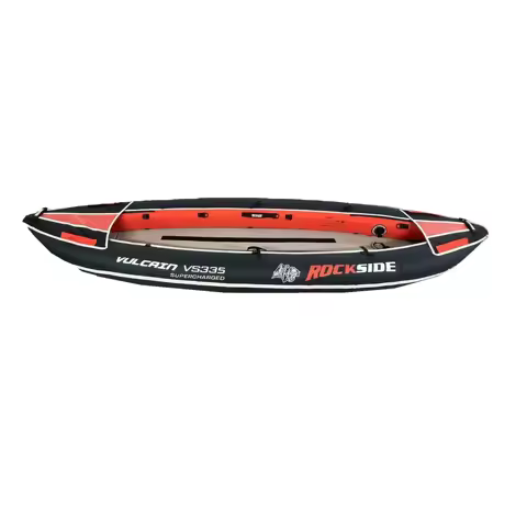 Custom Printing Inflatable Fishing 2 Person Kayak Wholesale Good Quality Professional Black PVC Adul