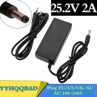 25.2V 2A 21.6V 22.2V charger for 6S 14500 14650 17490 18500 18650 26500 Polymer lithium battery Pack