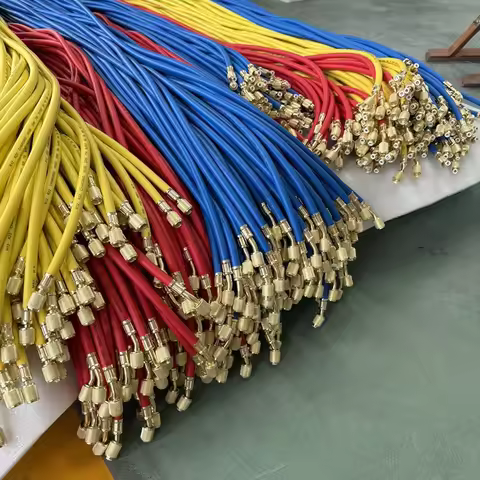 A/C Charging Hose Tube Kit 0.9M-1.8M Low Loss Fittings for R134A R12 R22 Refrigerant Air Conditionin