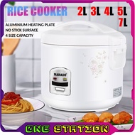 RICE COOKER Periuk Nasi Steamer Non-stick Electric Rice Cooker Free Rice Spoon 2L/3L/4L/5L/7L Large 