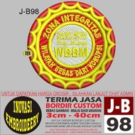J-B98 LOGO EMBROIDERY PATCH INTEGRITY ZONE - INNOVATION EMBROIDERY TESTIMONI