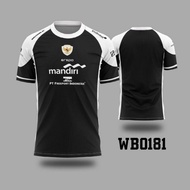 Kaos Jersey Atasan Pria Custom Bola Futsal Timnas Training Hitam Putih