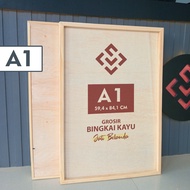 KAYU A1 Wooden Photo Frame A1 Size Wooden Frame Photo Frame 59.4 x 84.1 cm Natural Pine Wood Frame