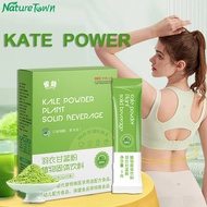 NatureTown Pure Natural Kale Powder Fiber Detox Slimming Whitening Detoxifying Burn Fats Weight Loss Boost Immune 3g x 20 Sachets/Box