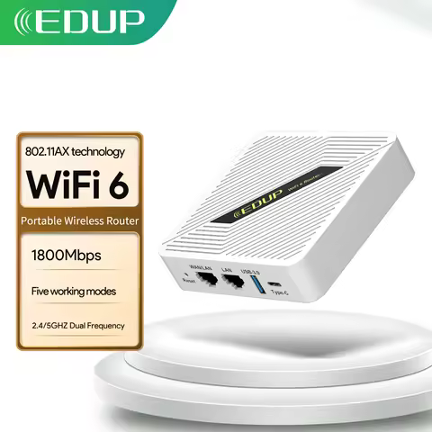 EDUP RT2656 Starlink Portable Wireless Router 1800Mbps High Speed Pocket Wifi6 Multi Working Modes D
