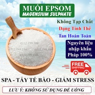 Combo 2 Kg Muối Epsom Salt MgSO4 Nhập Pháp - Tinh Thể Hạt Sử Dụng Spa - Tắm Giảm Stress - Không Được