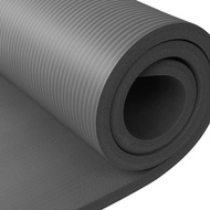 PROMO BGSPORT MATRAS YOGA ALAS SENAM LANTAI YOGA MAT POLOS KARPET OLAHRAGA ANTI SLIP 15MM BLACK (FRE
