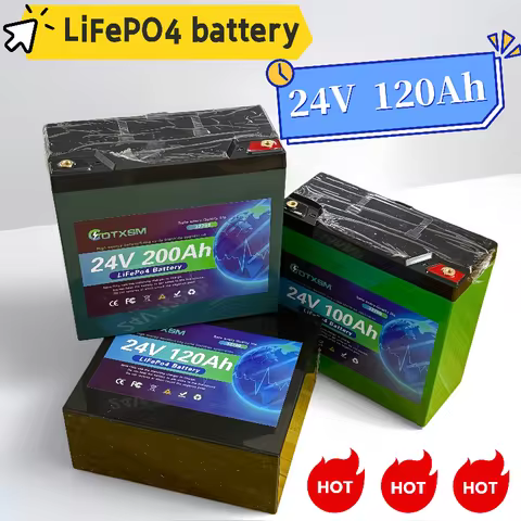 32700 LiFePo4 24V 100Ah-200Ah lithium iron phosphate battery Built-in 200A BMS,for Solar Marine Over