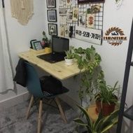 Dutch teak wood wall folding table 120x50 and 100x60