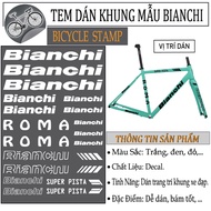 BIANCHI Model Bicycle Frame Decorative Sticker High Quality Waterproof Decal with Firm Grip