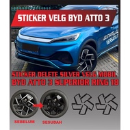 DELETE SILVER/ RIM STICKER CAR RIM BYD ATTO 3 ADVACE Ring 17