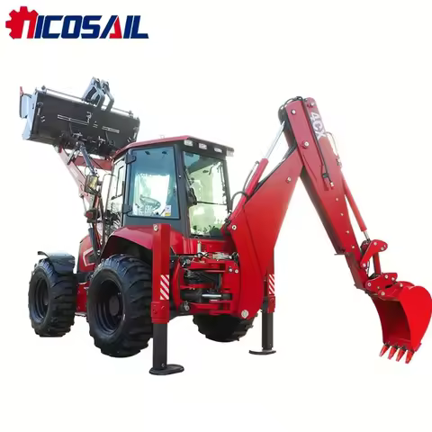 Customized products in China factory price Backhoe loader Compact 4X4 Backhoe with hydraulic crusher