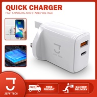 Portable 20W 1 USB/TYPE-C Port  Universal Travel Phone Charger Adapter Wall UK Plug Fast Charging Po