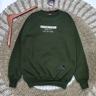 HIJAU Unisex Crewneck Sweater/ Army Green Imsomnia Crewneck Sweater/ Latest Crewneck Sweater/