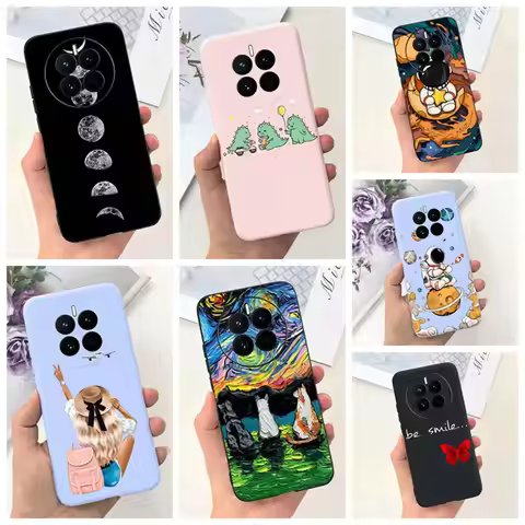 For Huawei Mate 50 4G Case Soft Silicone Cute Cartoon Pattern Cover For Huawei Mate 50 Pro Phone Cas