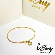 IBUY 916 Gold QUARTET HERRINGBONE BRACELET (025) (030) 22K (916)