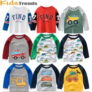 Boys Tshirt Children Clothing Truck T-Shirt Long Sleeve Kids Fashion Letter Clothes Cotton Top