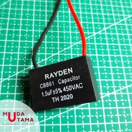 Kapasitor Kipas Angin 1.5 uf BAGUS - Capasitor Kipas 1,5uf RAYDEN