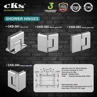 CKS SHOWER HINGE / SHOWER GLASS DOOR HINGE (POLISHED STAINLESS STEEL)