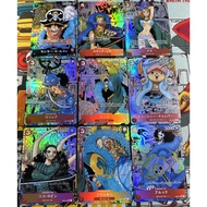 Opcg One Piece CARD GAME Anime DIY Comic CARD Chopper Luffy Zoro Nami Robin Homemade Color Flash Collection CARD 9pcs/set
