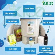 Thùng Ủ Rác Nhà Bếp Eco Bokashi 20.5L (Tặng mật rỉ đường men Eco Pro Em Bokashi) - Kico Việt Nam