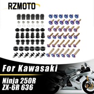 Colorful Fairing Bolt Kit For For Kawasaki Ninja 250R Ninja250R 2008-2012 ZX-6R ZX 6R ZX6R 636 1998-