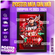 LIVERPOOL football poster photo frame SEASON 23/24 includes 2 sizes for A5 tabletop (18cm x 24cm), A